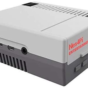 GeeekPi Retro Gaming Nes4Pi Case for Raspberry Pi 4 Model B, Pi 4 Case with Fan and Heatsinks for Raspberry Pi 4 Model B (Case with Game Controllers)