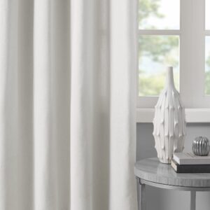 Madison Park Englewood 1-Panel Pack Window Curtain Dyed, Light Heathered Effect, Room Darkening, Grommet Top Easy to Hang, Fits up to 1.25" Diameter Rod, 50"x95" Grey