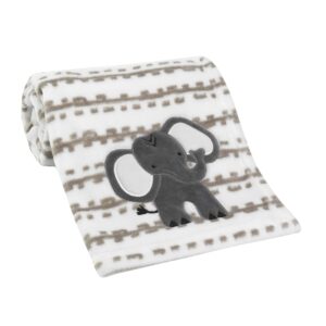 Lambs & Ivy Blanket & Plush Luxury Newborn Baby Gift Set - Gray Elephant