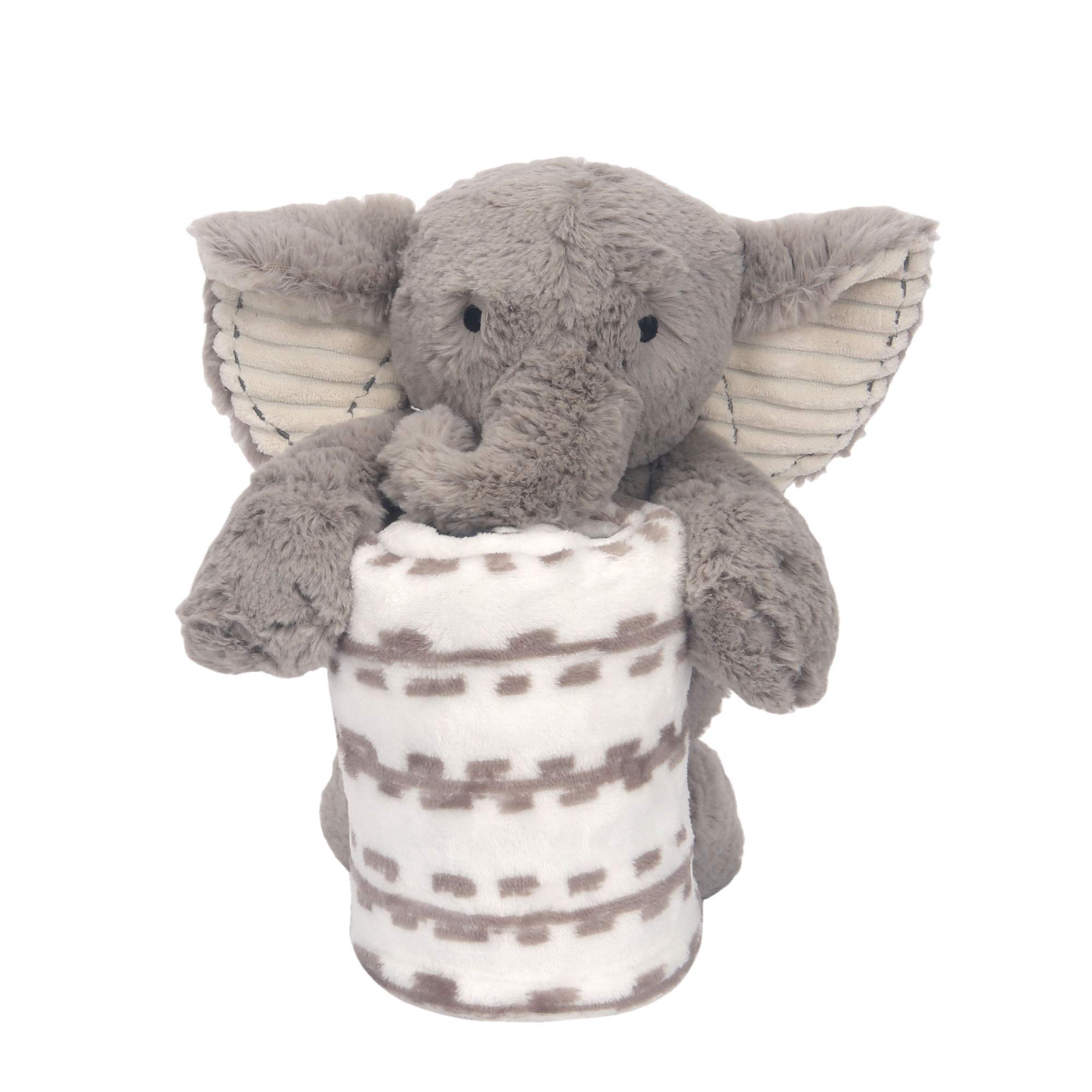 Lambs & Ivy Blanket & Plush Luxury Newborn Baby Gift Set - Gray Elephant