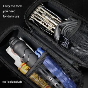 Bike Tool Bags, Road Bike Kit Tool Bag, Bike Storage with Water Bottle Holder, Repair Kit Capsule Hard Shell Bicycle Bag, Mountain Bicycle Tool Pouch Bike Tool Mount, Repair Tool Wrap Case, No Tool