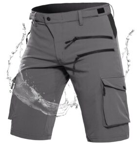 wespornow men's-hiking-shorts tactical shorts lightweight-quick-dry-outdoor-cargo-casual-shorts for hiking cycling (grey,xl)