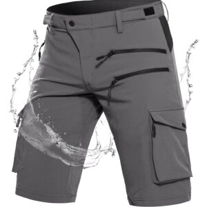 Wespornow Men's-Hiking-Shorts Tactical Shorts Lightweight-Quick-Dry-Outdoor-Cargo-Casual-Shorts for Hiking Cycling (Grey,XL)