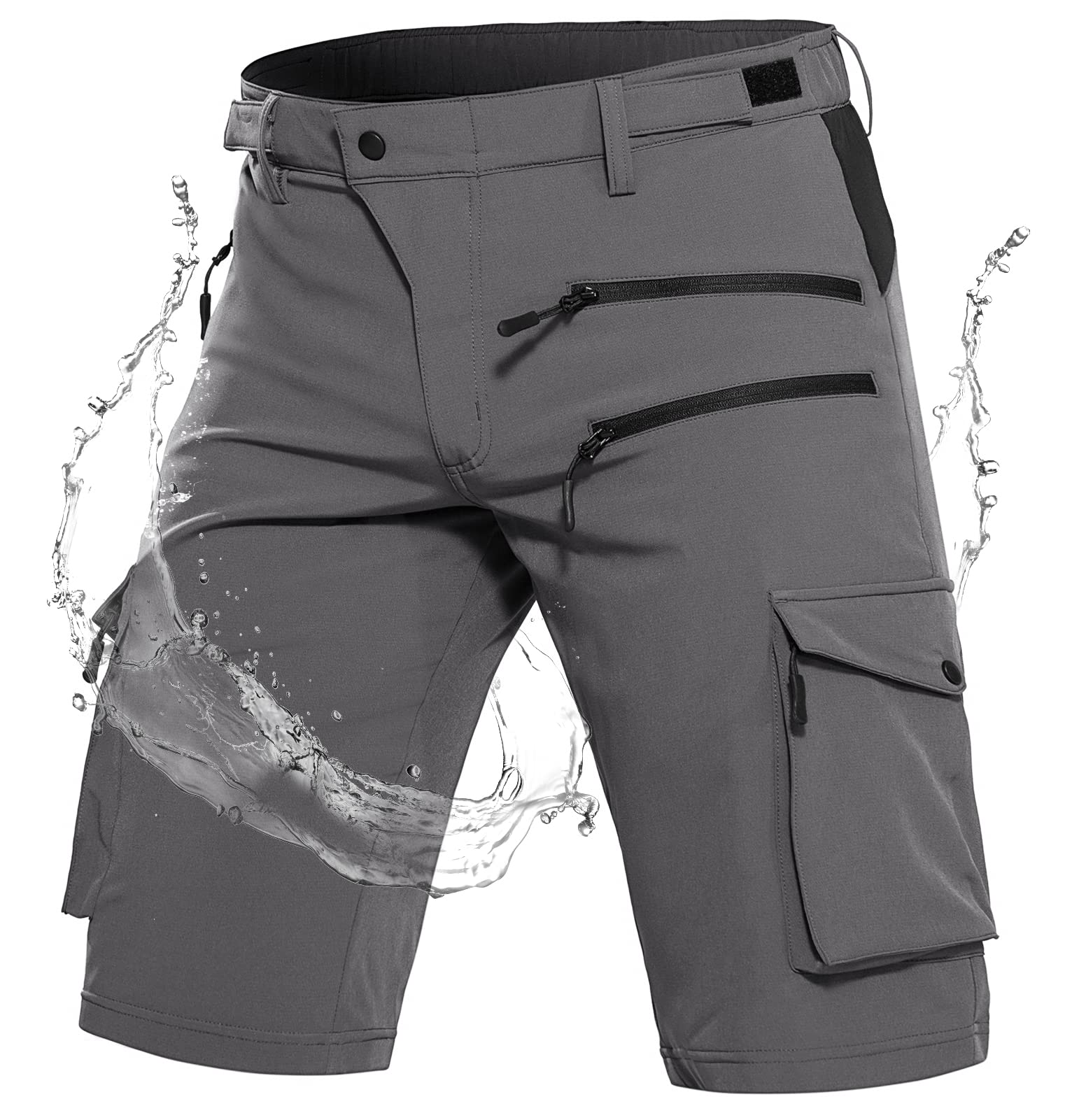 Wespornow Men's-Hiking-Shorts Tactical Shorts Lightweight-Quick-Dry-Outdoor-Cargo-Casual-Shorts for Hiking Cycling (Grey,XL)