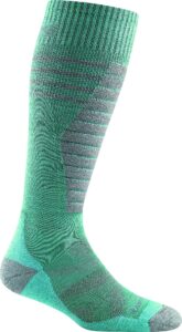 darn tough vermont edge otc midweight with cushion w/padded shin aqua md (us 7.5-9.5)