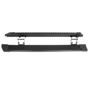 ikon motorsports, running boards compatible with 2015-2022 ford f150 super cab, v style black steel side step bar nerf bar