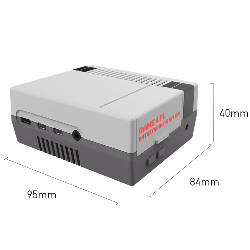 GeeekPi Case for Raspberry Pi 4, Pi 4 Case with Cooling Fan and Pi 4 Heatsink, Retro Gaming Game4Pi Case for Raspberry Pi 4 Model B/4B