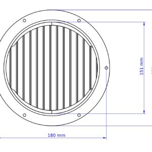 6-inch Tube Portable AC Air Conditioner Exhaust Hose Flange Wall Mount OUTDOOR - Omni-directional 6MNTOUT