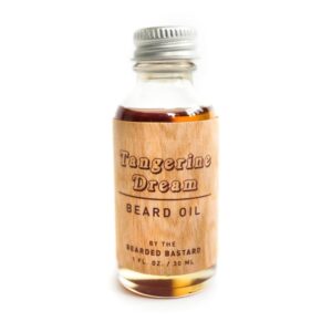 tbb tangerine dream beard oil for men | leave-in beard conditioner | keeps facial hair soft and moisturizes skin with natural essential oils, citrus & vanilla scent (1 oz.)