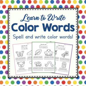 learning to write color words
