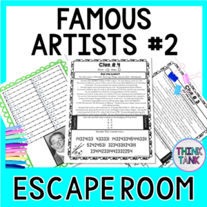 famous artists escape room #2 - michelangelo, degas, dali, warhol