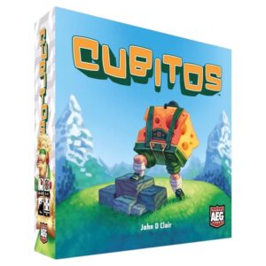 cubitos board game, award winning dice racing game, which of your wacky characters will win, ages 14+, 2-4 players, 30-45 min, alderac entertainment group (aeg)