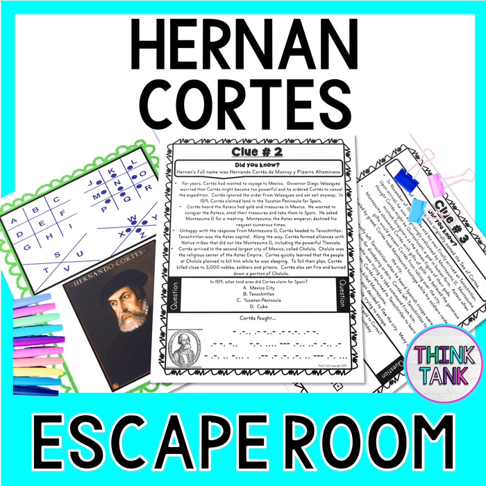 Hernan Cortes Escape Room - Aztec Empire Activity