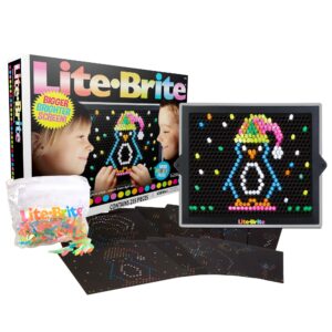lite brite ultimate value retro toy, 12 seasonal templates, peg pouch, amazon exclusive, light up creative activity toy, educational stem, gift for girls and boys, ages 4+
