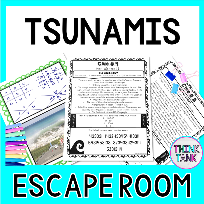 Tsunamis Escape Room - Natural Disasters