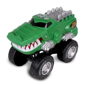 nkok supreme machines chompers - gator, has engine and stunt driving sounds, let’s you rock out to music, has working lights and sounds, for ages 3 and up