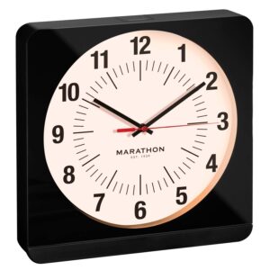 marathon studio edition jumbo 12 inch analog wall clock with auto night-light