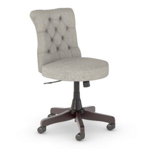 bush furniture fairview mid back tufted office chair, light gray fabric