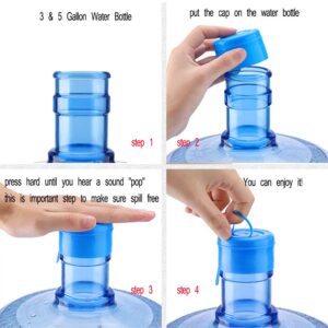 GuangTouL 20 Pcs Non Spill Caps for 3 & 5 Gallon Water Jug Cap Anti-Splash Bottle Caps Replacement Water Bottle Snaps