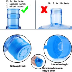 GuangTouL 20 Pcs Non Spill Caps for 3 & 5 Gallon Water Jug Cap Anti-Splash Bottle Caps Replacement Water Bottle Snaps