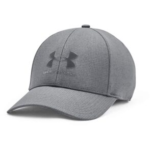 under armour men's iso-chill armourvent fitted cap , pitch gray (012)/black , large/x-large