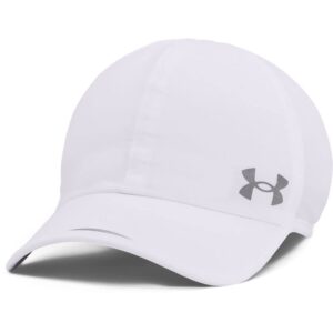 under armour mens launch run hat , white (100)/reflective , one size