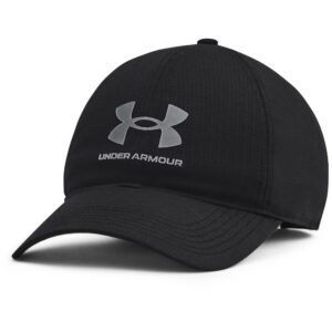 under armour men's armourvent adjustable hat , black (001)/pitch gray , one size fits most