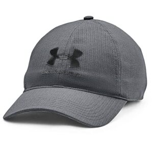 under armour men's armourvent adjustable hat , pitch gray (012)/black , one size fits most