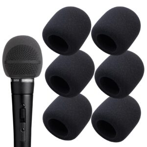 6 pcs handheld microphone windscreen - mic pop filter for studio microphone, bluetooth handheld microphone and wireless handheld microphone, microphone cover for singing handheld mic by youshares