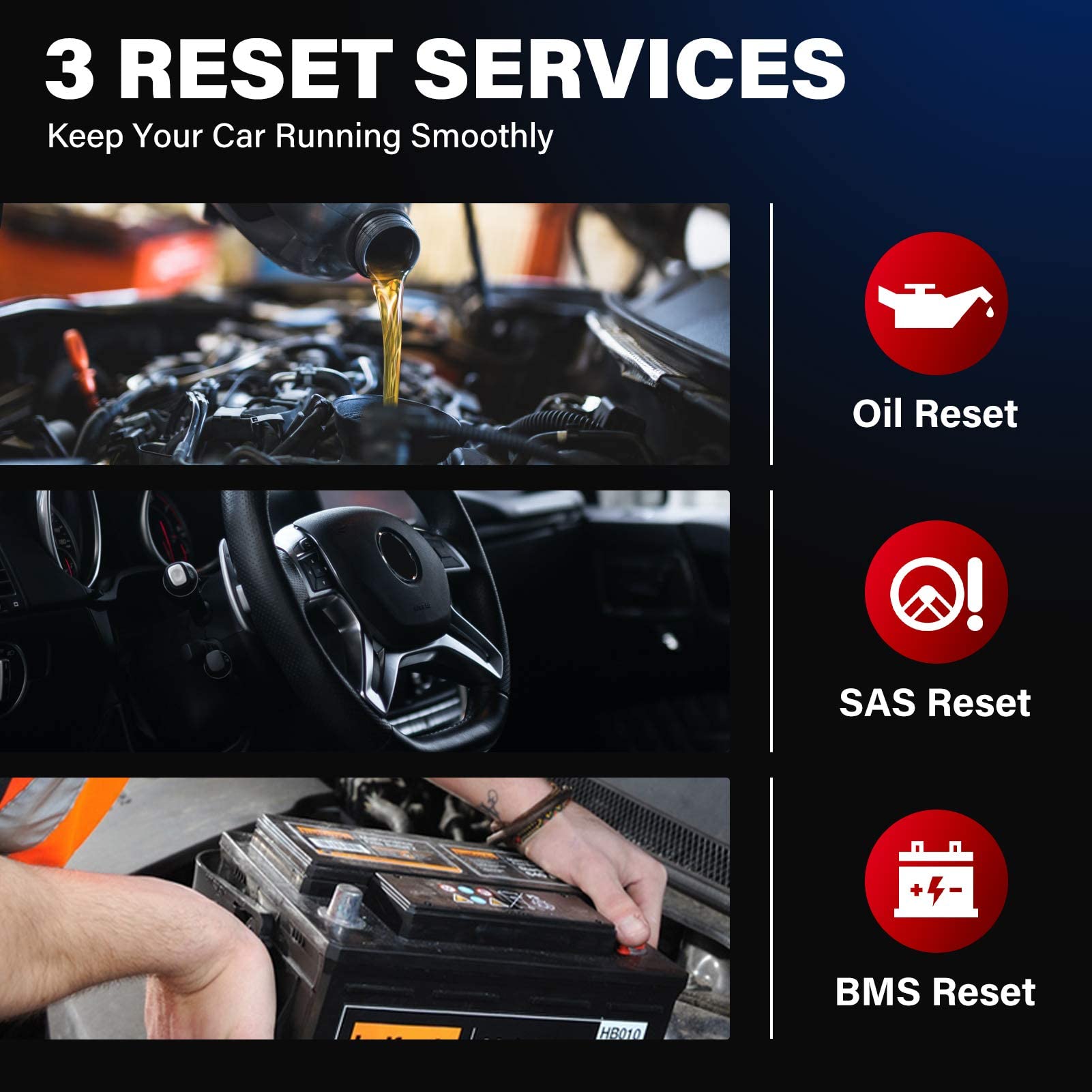 LAUNCH CR629 OBD2 Scanner Newest 2023 Scan Tool with Reset Oil/BMS Service+Live Data, Professional Mechanic Full OBDII Diagnostic Code Reader for Read/Clear DTCs Lifetime Free Update