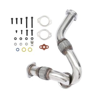 hqpasfy turbocharger y-pipe up pipe for 2003-2007 ford 6.0l powerstroke diesel replaces# 679-011, 5c3z6k854ca