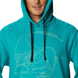 Columbia Men's PFG Running Line Hoodie, Tropic Water/Lime Glow Dorado, X-Large