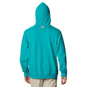 Columbia Men's PFG Running Line Hoodie, Tropic Water/Lime Glow Dorado, X-Large