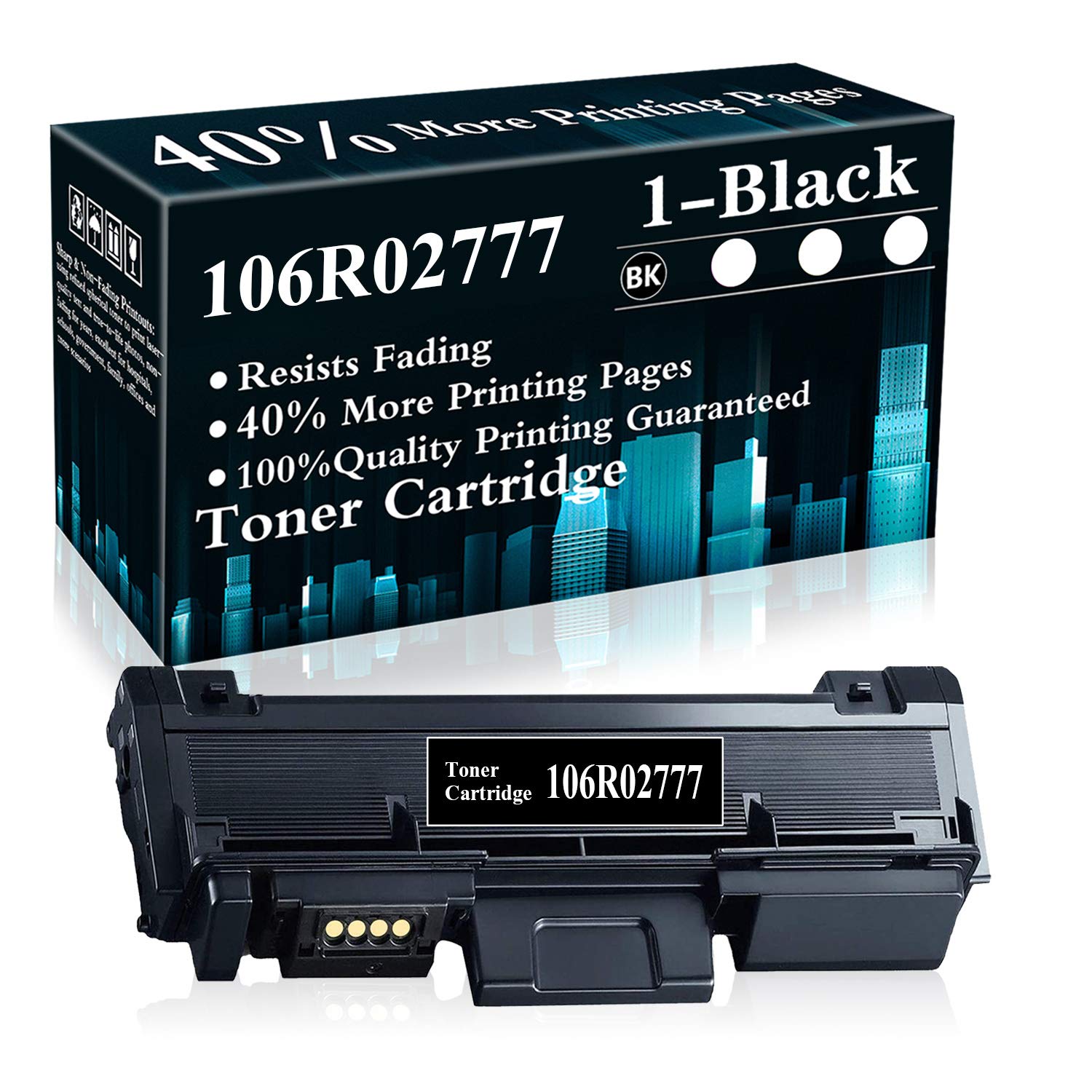 1 Pack 106R02777 Black Toner Cartridge Replacement for Xerox Phaser 3052 3260 3260DI 3260DNI WorkCentre 3215 3215NI 3225 3225DNI Printer,Sold by TopInk