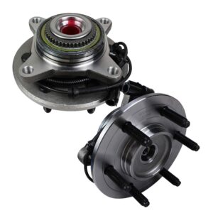 autoround 515046 [2-pack, 4x4] front wheel hub and bearing assembly compatible with 2004 2005 ford f-150 4wd, both driver passenger side, 6 lug w/abs