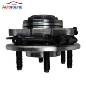 Autoround 515046 [2-Pack, 4x4] Front Wheel Hub and Bearing Assembly Compatible with 2004 2005 Ford F-150 4WD, Both Driver Passenger Side, 6 Lug w/ABS