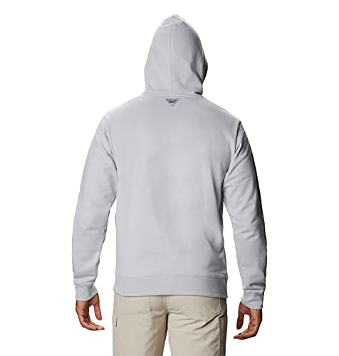 Columbia Men's PFG Running Line Hoodie, Cool Grey/Vivid Blue Tuna, Medium