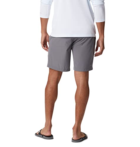 Columbia Men’s Permit III Shorts, Sun Protection, City Grey, Large