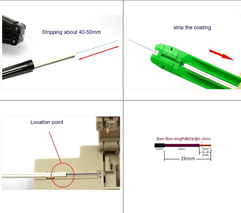 10pcs LEITE LC UPC Fiber Optic Quick Connector wiht Matched Tools Fiber Reusable Connectors Single Mode Mechanical Fast Connectors Adapter for FTTH CATV Network Instrument