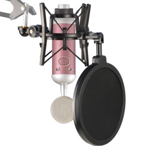 blue spark shock mount with pop filter, windscreen and shockmount to reduce vibration noise matching mic boom arm for blue spark sl microphone by youshares