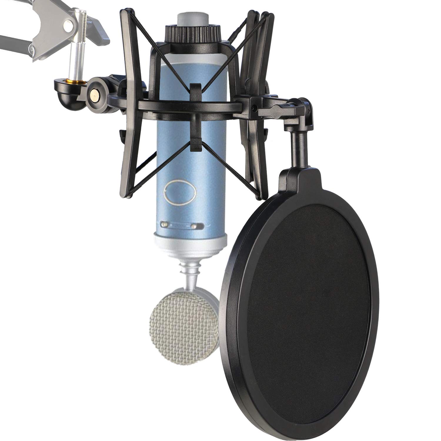 Bluebird Shock Mount with Pop Filter, Windscreen and Shockmount to Reduce Vibration Noise Matching Mic Boom Arm for Bluebird SL Microphone by YOUSHARES