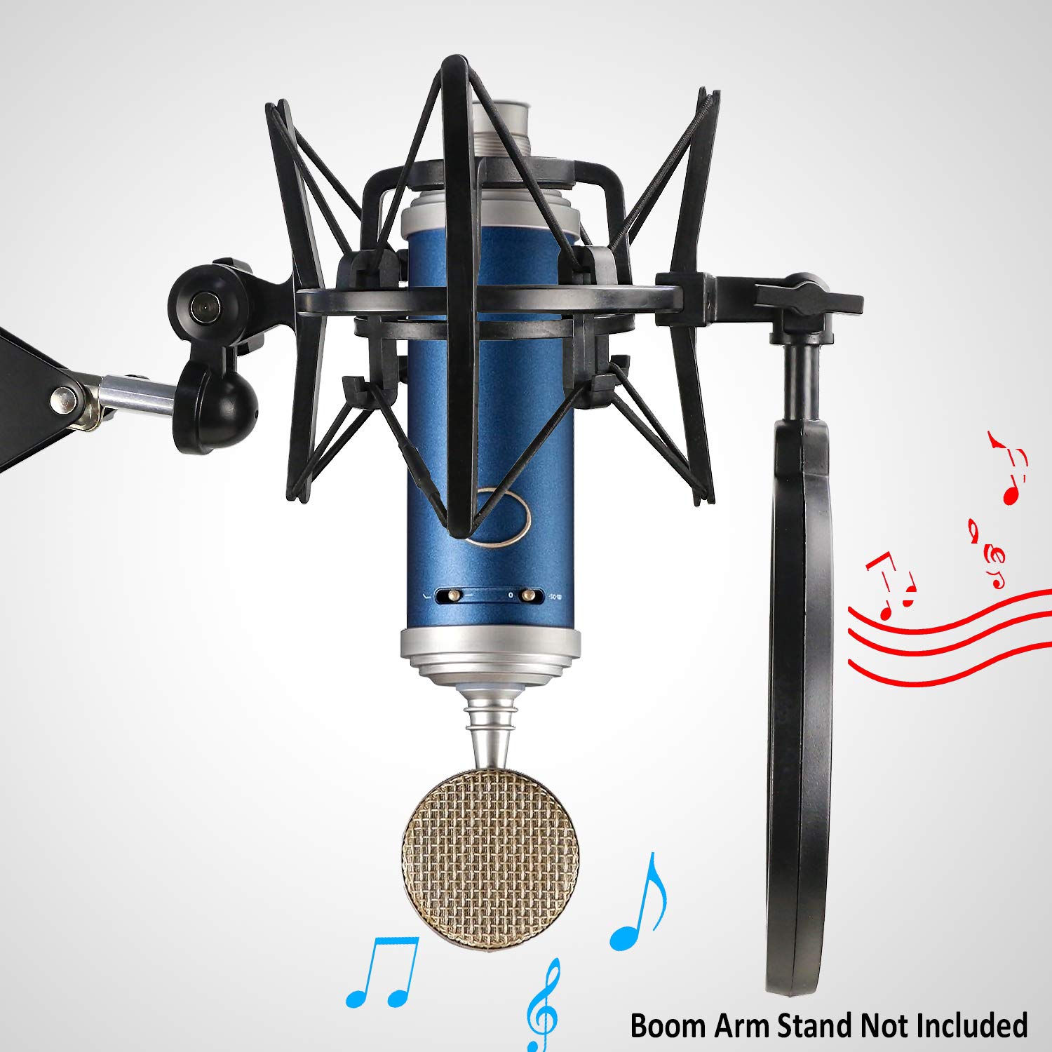 Bluebird Shock Mount with Pop Filter, Windscreen and Shockmount to Reduce Vibration Noise Matching Mic Boom Arm for Bluebird SL Microphone by YOUSHARES