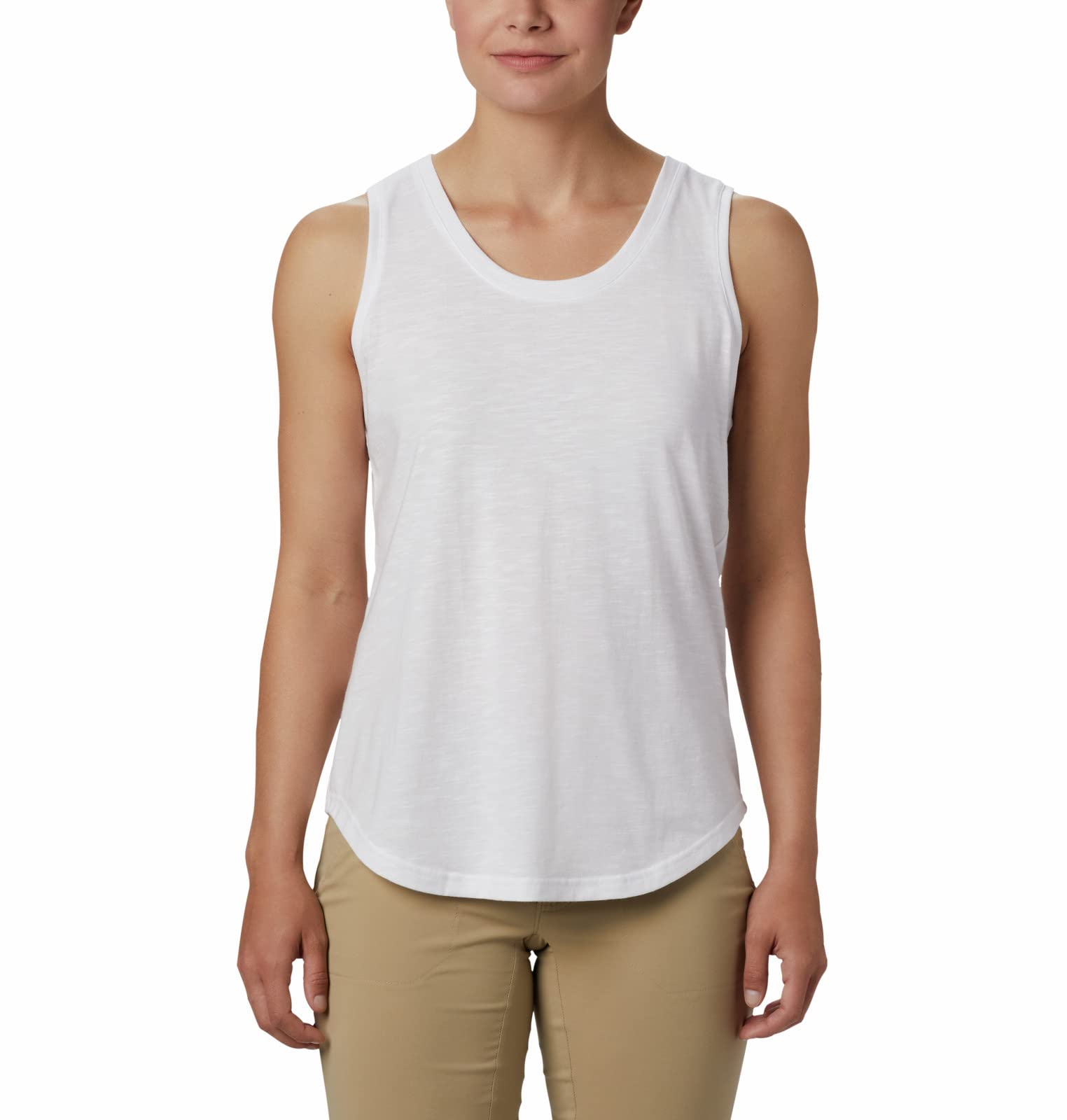 Columbia Women’s Cades Cape Tank Top, Moisture Wicking, Comfort Stretch, White, XX-Large