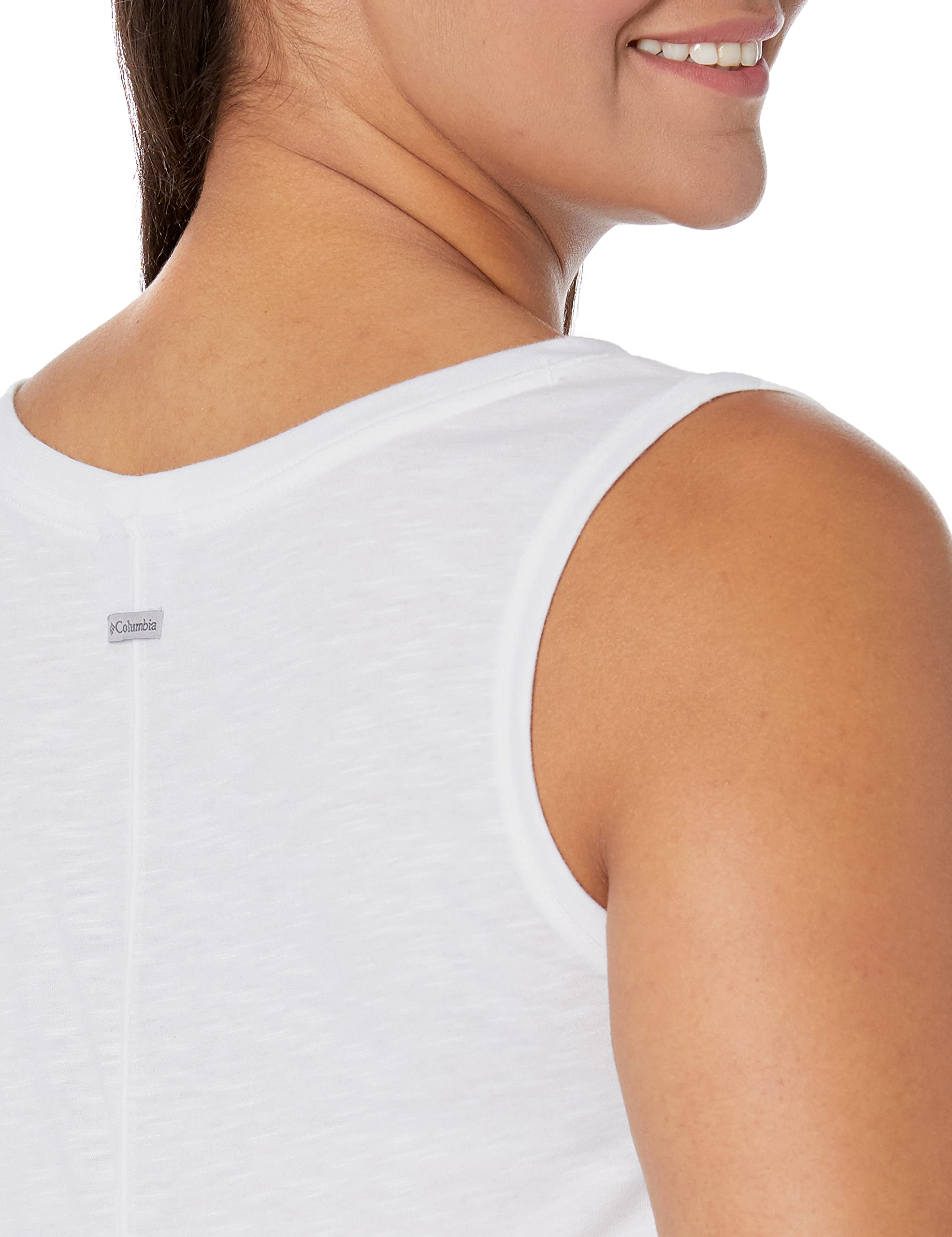 Columbia Women’s Cades Cape Tank Top, Moisture Wicking, Comfort Stretch, White, XX-Large