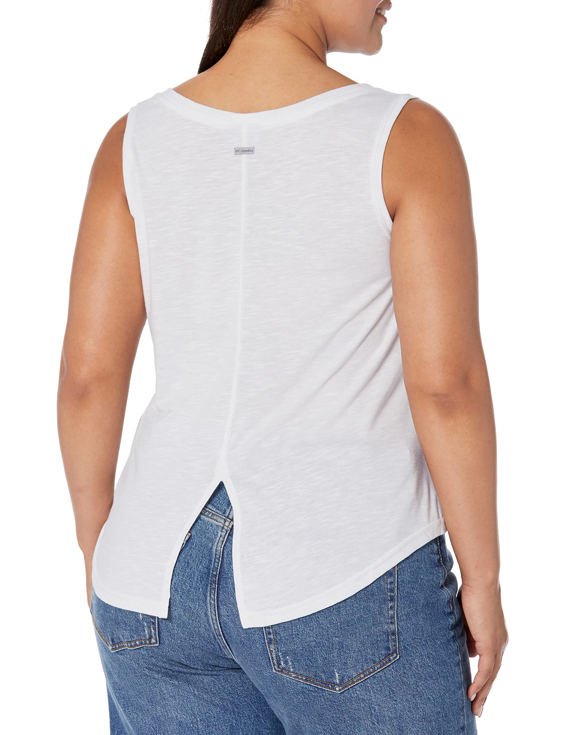 Columbia Women’s Cades Cape Tank Top, Moisture Wicking, Comfort Stretch, White, XX-Large