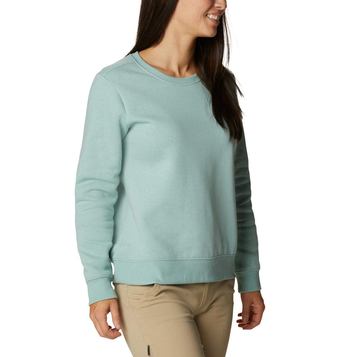 Columbia Women's Logo Crew, Aqua Tone/Outline Logo, 3X Plus