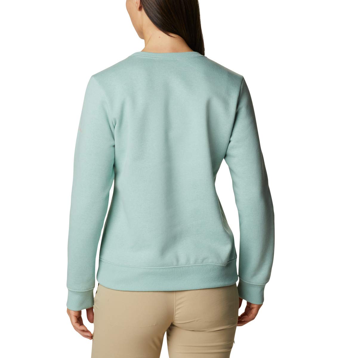 Columbia Women's Logo Crew, Aqua Tone/Outline Logo, 3X Plus