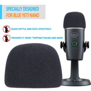 Blue Yeti Nano Shock Mount with Pop Filter, Alloy Shockmount with Foam Windscreen Reduces Vibration and Shock Noise Matching Boom Arm Mic Stand, Designed for Blue Yeti Nano Microphone by YOUSHARES