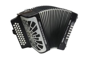 hohner compadre fbbeb musica tipica series accordion (black) - 12 basses, 62 notes, standard straps with gig bag