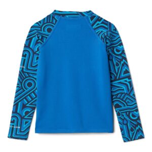 Columbia Toddler Unisex Sandy Shores Printed Long Sleeve Sunguard, Bright Indigo Geo Elements/Bright Indigo, 4T